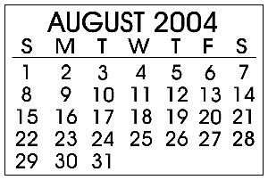 August 2004 Events August 2004 Events