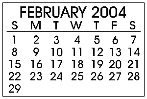 February 2004 Events