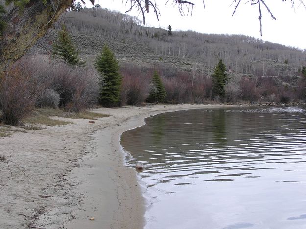 Half Moon Campground Beach. Photo by Pinedale Online.