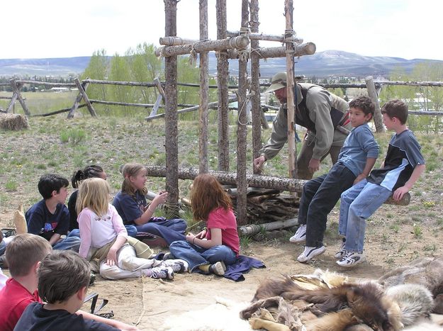 Beaver skin press. Photo by Pinedale Online.