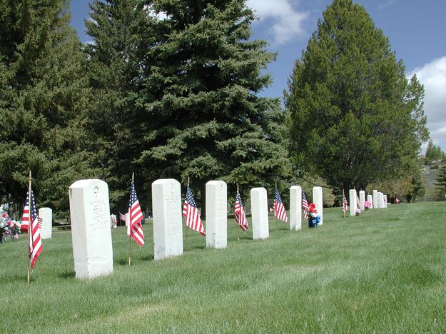 US Flags. Photo by Pinedale Online.