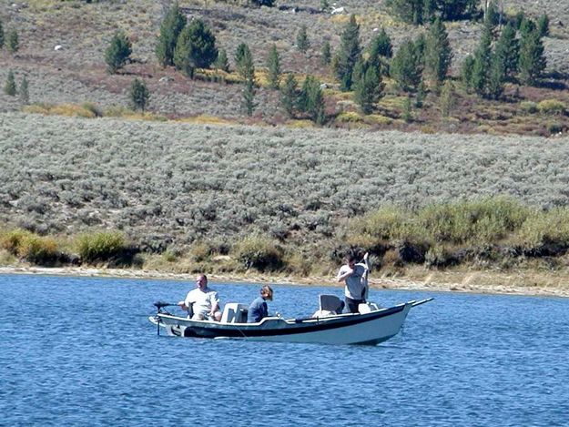 Fishing on Dollar Lake. Photo by Pinedale Online.