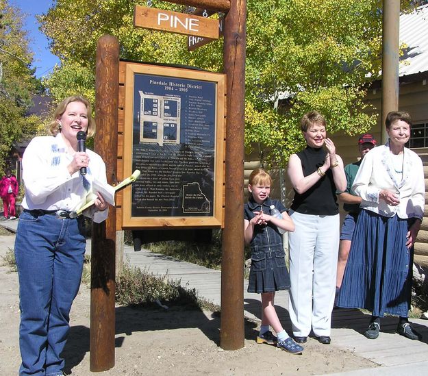 Historic District Dedication. Photo by Pinedale Online.