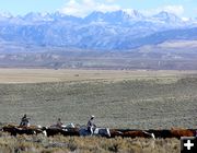 Wind River Cattle Drive: Albert Sommers, Barbara McKinley and Jamie Burgess. Photo by Pinedale Online.