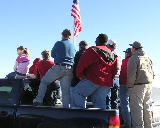 Packed truck of fans. Photo by Pinedale Online.