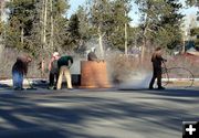 Cleanup by hand. Photo by Pinedale Online.