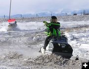 Tossing the flag. Photo by Pinedale Online.