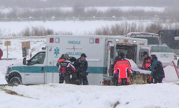 Injured Racer. Photo by Pinedale Online.