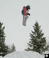 145 Snowboard Air. Photo by Pinedale Online.