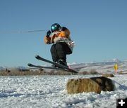 Getting Air. Photo by Clint Gilchrist, Pinedale Online.