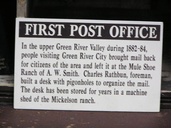 First Post Office Sign. Photo by Pinedale Online.