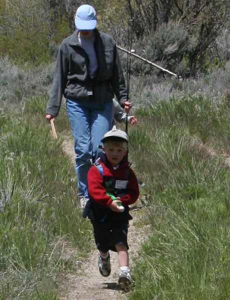 Running to the ponds. Photo by Pinedale Online.