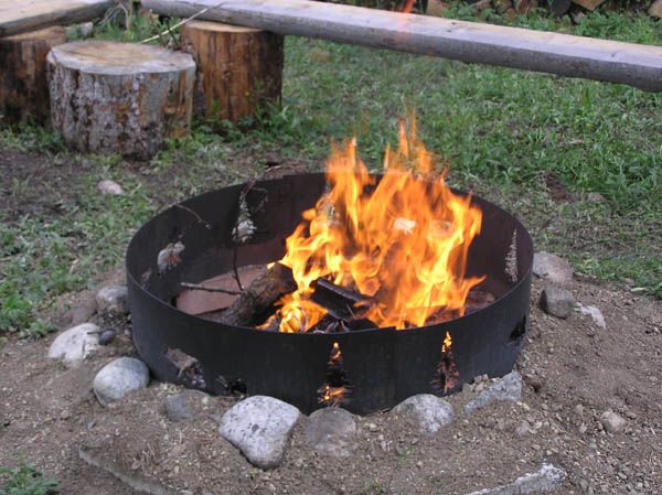 Campfire by creek. Photo by Pinedale Online.