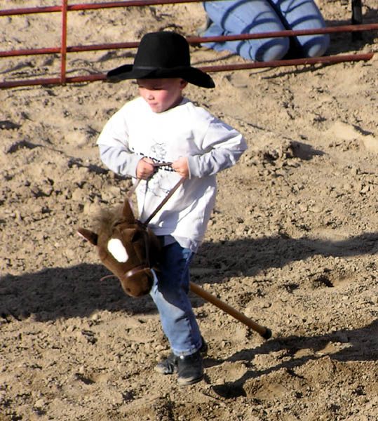 Stick Horse Barrel Racer. Photo by Dawn Ballou, Pinedale Online.