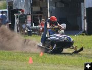 Kicking up dirt. Photo by Clint Gilchrist, Pinedale Online.