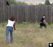 Playing Frisbee. Photo by Dawn Ballou, Pinedale Online.