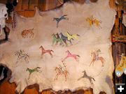 Painted elk hide. Photo by Spirits of the West.