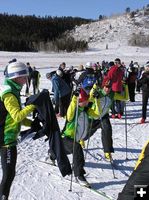 Boys warm up. Photo by Dawn Ballou, Pinedale Online.