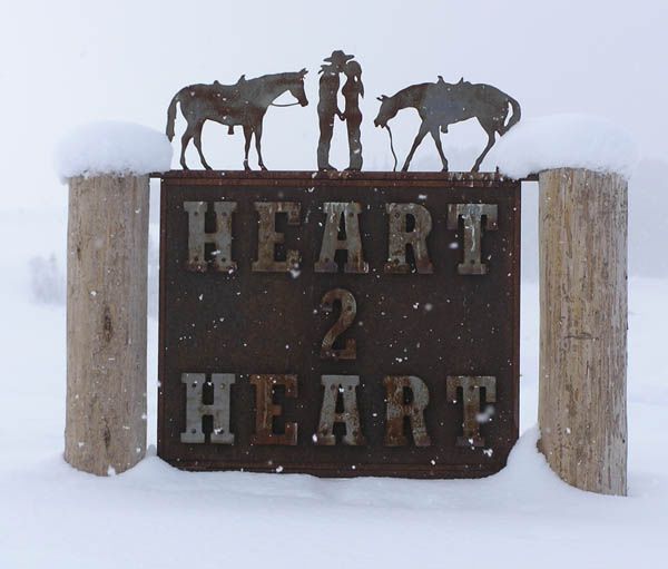 Heart 2 Heart Ranch sign. Photo by Dawn Ballou, Pinedale Online.