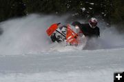 Sledding Big Sandy. Photo by Dave Bell.