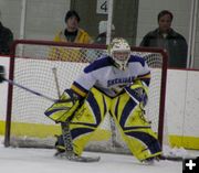 Sheridan Goalie. Photo by Pinedale Online.