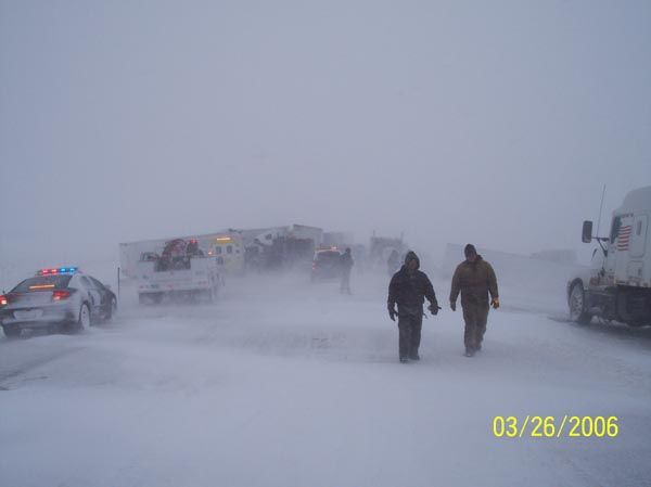 I-80 Crash. Photo by Wyoming Highway Patrol.