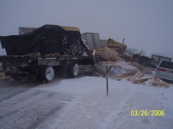 I-80 Crash. Photo by Wyoming Highway Patrol.