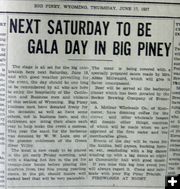 1937 Chuckwagon Days. Photo by Dawn Ballou, Pinedale Online.