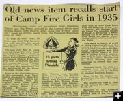 Camp Fire Girls Article. Photo by Dawn Ballou, Pinedale Online.