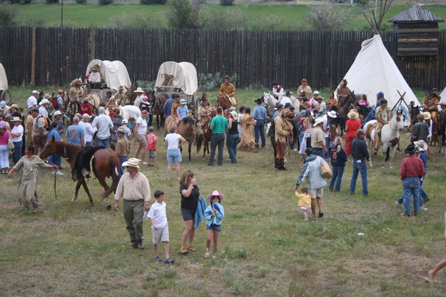 Meeting the Cast. Photo by Clint Gilchrist, Pinedale Online.