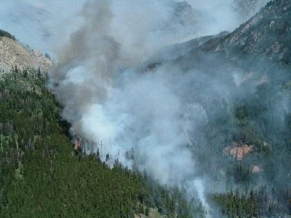 Jim Creek Fire July 16. Photo by USFS.