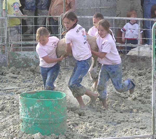 Wyoming Pig Girls. Photo by Dawn Ballou, Pinedale Online.