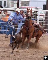 Calf Roping. Photo by Clint Gilchrist, Pinedale Online.