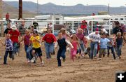 Calf Scramble. Photo by Clint Gilchrist, Pinedale Online.
