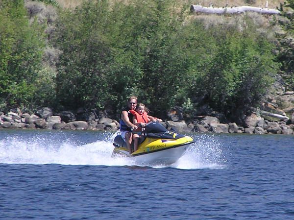 Jet Ski on Half Moon Lake. Photo by Dawn Ballou, Pinedale Online.