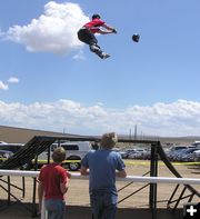 Flying helmet. Photo by Dawn Ballou, Pinedale Online.