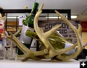 Antler Wine Rack. Photo by Dawn Ballou, Pinedale Online!.