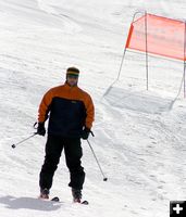 Opening Day Skier. Photo by Pam McCulloch, Pinedale Online.