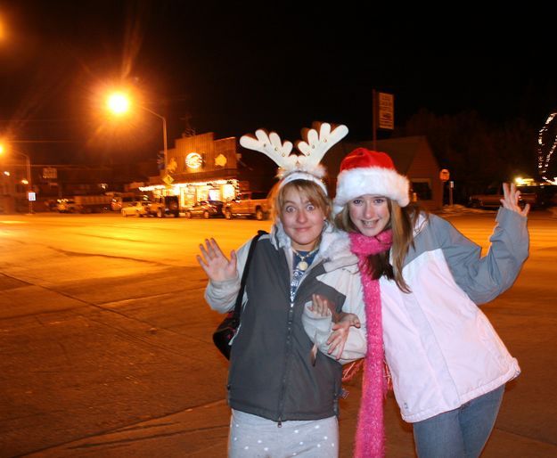 Downtown Pinedale at night. Photo by Pam McCulloch, Pinedale Online.