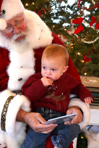 Walker Boyd and Santa. Photo by Pam McCulloch, Pinedale Online.