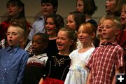 Singing. Photo by Pam McCulloch, Pinedale Online.