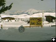 Bondo Sign Board. Photo by Bondurant Webcam.