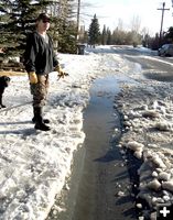 Clogged Drain. Photo by Pam McCulloch, Pinedale Online.