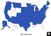 Outbreak Map. Photo by Center for Disease Control and Prevention.