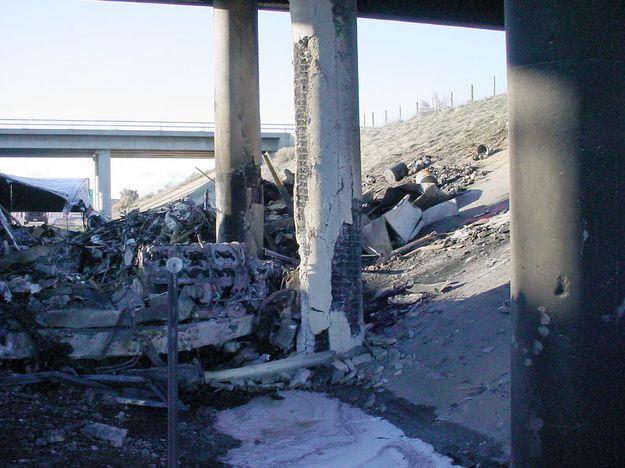 I-80 Bridge Damage. Photo by WYDOT.