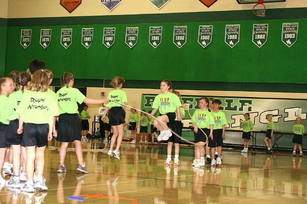 Jumping. Photo by Pam McCulloch, Pinedale Online.