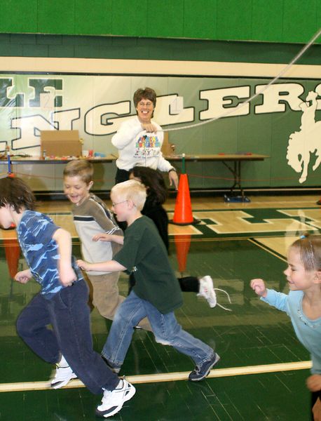 Running. Photo by Pam McCulloch, Pinedale Online.