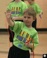 Waving. Photo by Pam McCulloch, Pinedale Online.