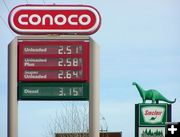 Pinedale Gas Prices. Photo by Pinedale Online.