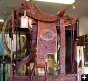 John Wayne Saddle. Photo by Dawn Ballou, Pinedale Online.